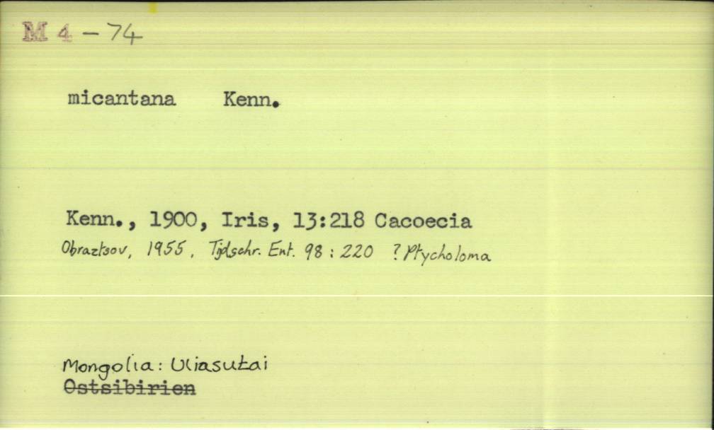 front of card